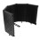 Zwarte microfoonhoes voor microfoonstatief, 25,5 x 69 cm, 1 set 3