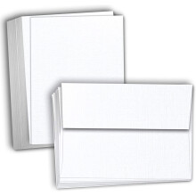 Witte linnen kaarten en enveloppen 5x7 inch 80lb omslag 100
