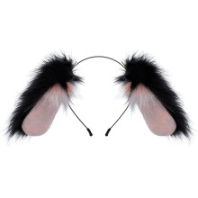 Fascia per capelli da cane con orecchie cadenti in peluche, fascia per capelli a forma di animale, 1 pezzo