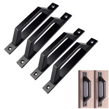Schuifdeurgreep van koolstofstaal voor schuurdeuren, 19,6 cm, 4 stuks