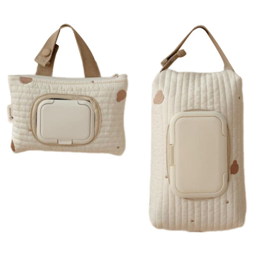 Feuchttüchertasche aus Baumwollleinen, große Größe