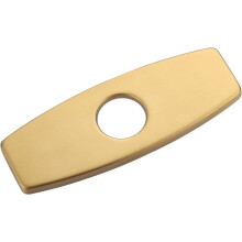 Afdekplaat voor kraangat, roestvrij staal, geborsteld goud, 15 cm
