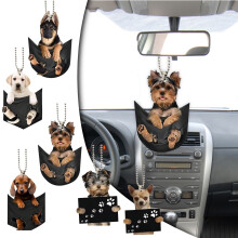 Pendentif pour rétroviseur de voiture en forme de chiot, breloque pour chien, 1 pièce