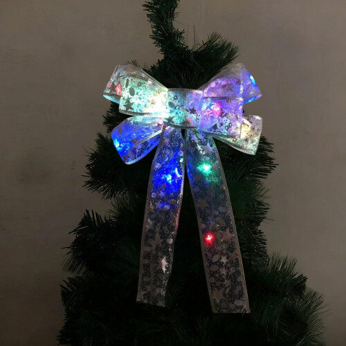 Weihnachtsbaum-Schleife, leuchtend transparent, 1 Stück