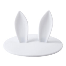 Couvercles de tasse en silicone oreilles de lapin, lot de 4, 5 cm