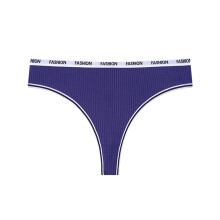 Perizoma a vita bassa blu navy taglia XL con stampa a lettere