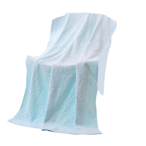 Asciugamano da bagno in microfibra blu, 200 g, extra large, morbido e assorbente.