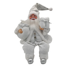 Julemandsfigur med gavepose og bjørn, 1 stk.