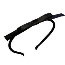 Diadema negra estilo Matilda con lazo, hecha a mano en el Reino Unido.