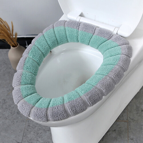 WC-Sitzauflage, weich, dicker, warmgrau-grün, 1 Stück