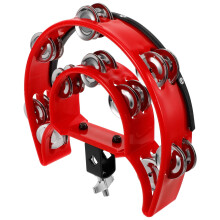 Hi-Hat Tambourine for Drum Kits with Dual Jingles and