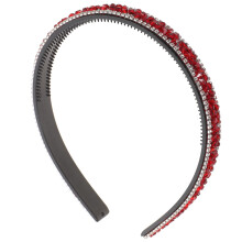 Tiara de noiva vermelha com strass para casamentos (1 peça)