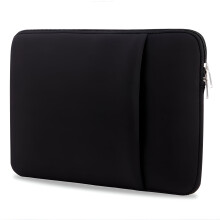 Laptophoes met zachte ritssluiting, 17 inch, zwart