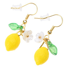 Orecchini pendenti a forma di agrumi da donna, ganci a forma di limone