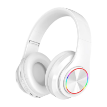 Trådløse Bluetooth-hodetelefoner – fargerike lys, sammenleggbare, Bluetooth 5.0, 10 m rekkevidde, stereo surround, innebygd mikrofon, ko