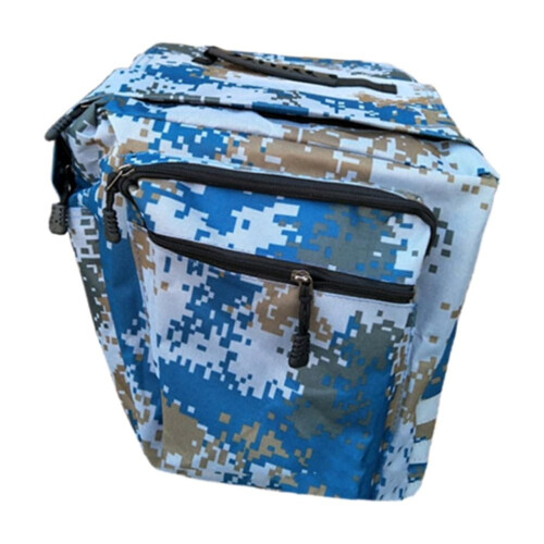 Doppelte Fahrradtasche mit Tarnmuster und Griff