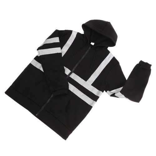 Moletom com Capuz Refletivo Masculino Preto 2819,70,6 polegadas
