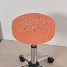 Housse de chaise ronde en cuir PU imperméable et anti-poussière