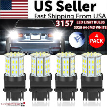 Bolgán solais cúil LED 3157/3156 4 phíosa 6000K bán
