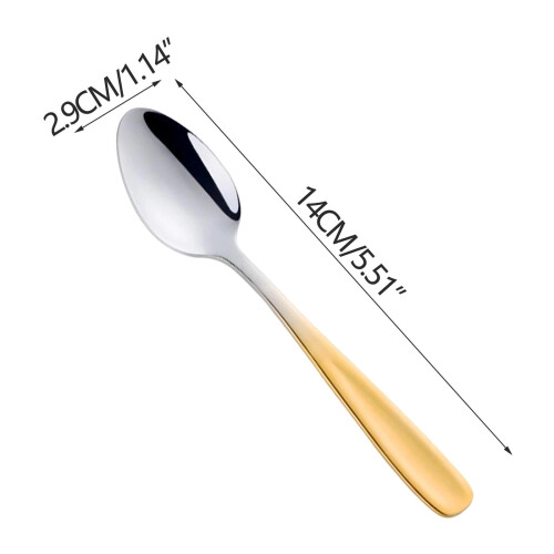 Colher de café em aço inoxidável, elegante e resistente à ferrugem (1 peça) 1
