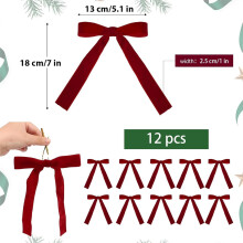 Vinröda sammetsroséer med guldfärgade knutar, 6 st