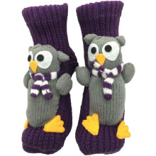 Meias de tricô 3D com estampa de animais, meias de inverno quentinhas e fofinhas.