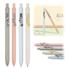 Ddaowanx Gelpenne Fine Point 0,5 mm 4 stk. Morandi Cat Design