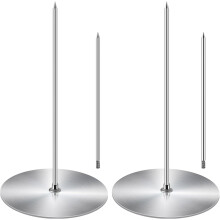 Grille verticale à brochettes en acier inoxydable avec support amovible