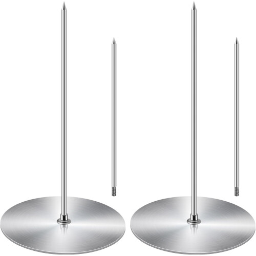 Grille verticale à brochettes en acier inoxydable avec support amovible