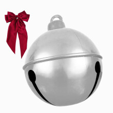 Décoration de Noël gonflable extérieure en forme de boule avec nœud