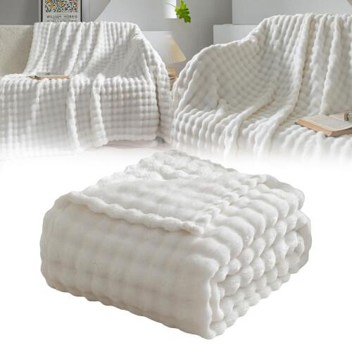Lilla 3D boble flannel tæppe 50x60 tommer