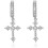 Gold Cross Earrings 14K Gold Plated Drop Dangle 1