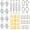 Kit de fixation pour voile d'ombrage en forme de S, pour structure triangulaire ou rectangulaire. 1