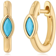 Women's gold huggie earrings 14K gold filled small