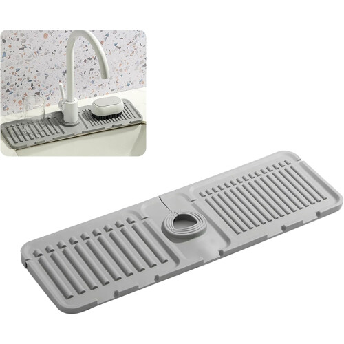 Tapis d'évier en silicone pour robinet
