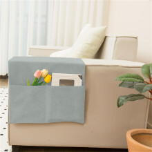 Organiseur de rangement antidérapant pour accoudoir de canapé ou de fauteuil avec poche de rangement