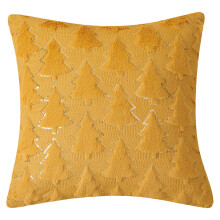 Housse de coussin sapin de Noël 15x15 pouces en fausse fourrure douce