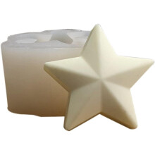 Silikon-3D-Kerzenform in Form eines fünfzackigen Sterns