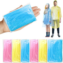 Regnponchoer for voksne og barn, 30 stk. engangs