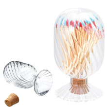 Pote de vidro em formato de espiral para fósforos (1 peça)