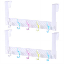 2 Pcs Over the Door Hooks Maximizes Vertical Storage Potential Over Door Hooks,Customizable for Different Door Thicknesses Plastic