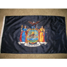 Vlag van de staat New York, dubbelzijdig, nylon, 90 cm x 150 cm