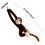 Bruine pluche aap met lange armen (27,6 inch). 4