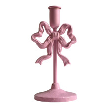 Vintage französischer Kerzenständer aus Eisen mit Schleife, 20 cm