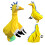 Conjunto de roupa de ganso dinossauro para estátua de 23 polegadas, amarelo e verde. 1