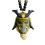 Samurai Hannya Ciondolo per specchietto per auto Casco Oni giapponese 1