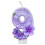 Lila glitter nummer 9 ljus 1 pack 1