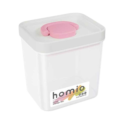 Contenitore per alimenti, in plastica trasparente per alimenti.