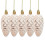 Christmas pinecone ornaments beige plastic with gold sparkle 1