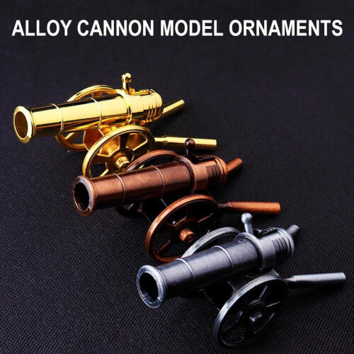 Vintage brass field cannon display piece 2